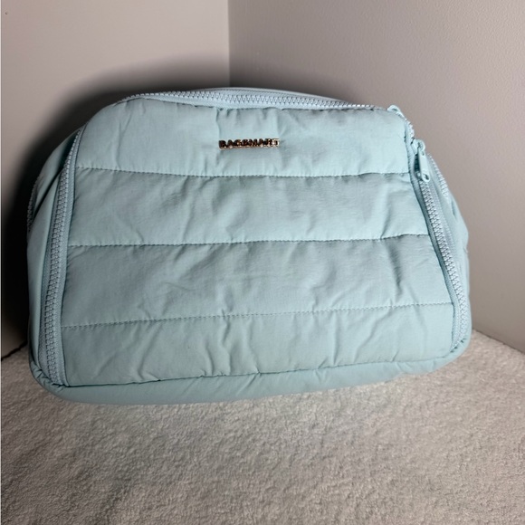 Bagsmart Handbags - Light Blue Quilted Cosmetic bag